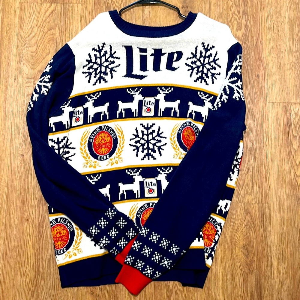 Miller lite ugly Christmas sweater